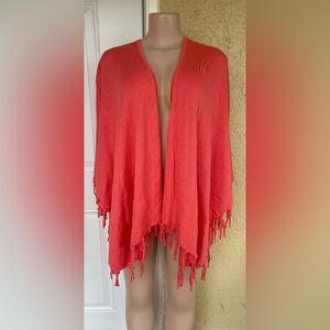 Chico's Vibrant Red Poncho